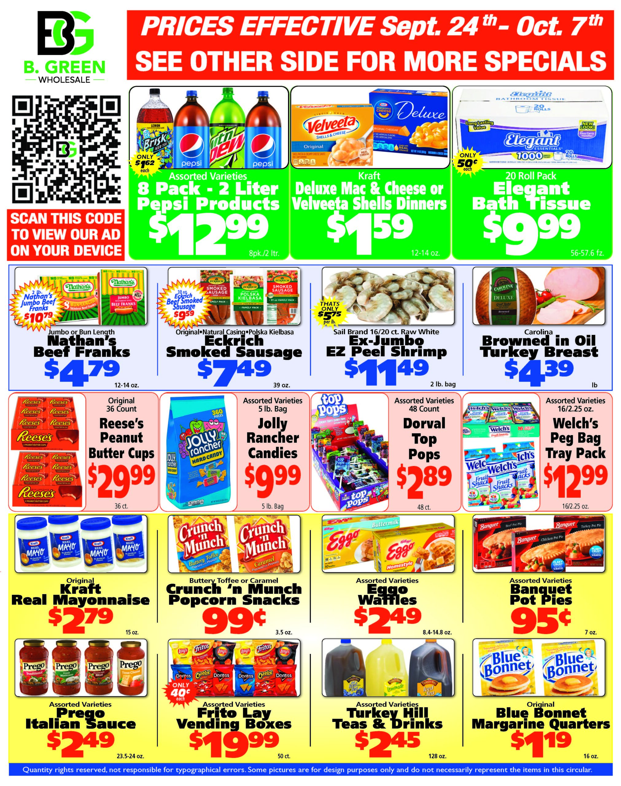 B Green Weekly Specials