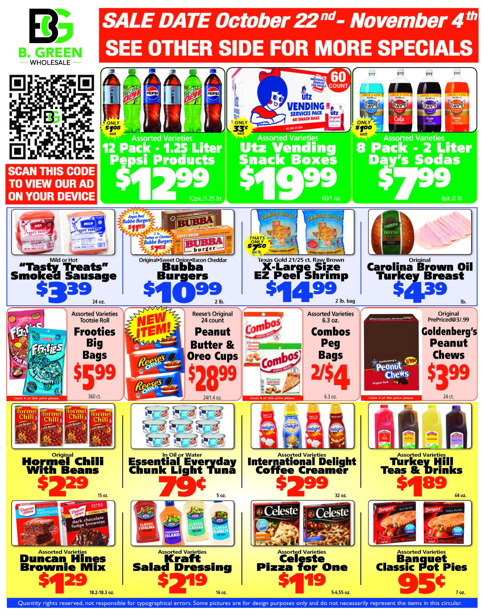 B Green Weekly Specials