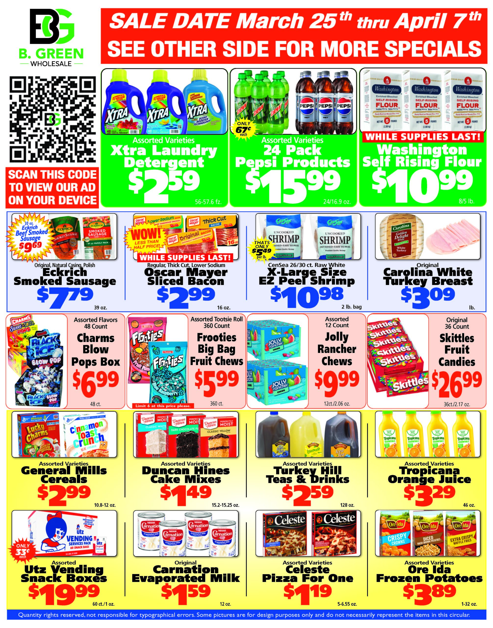 B Green Weekly Specials