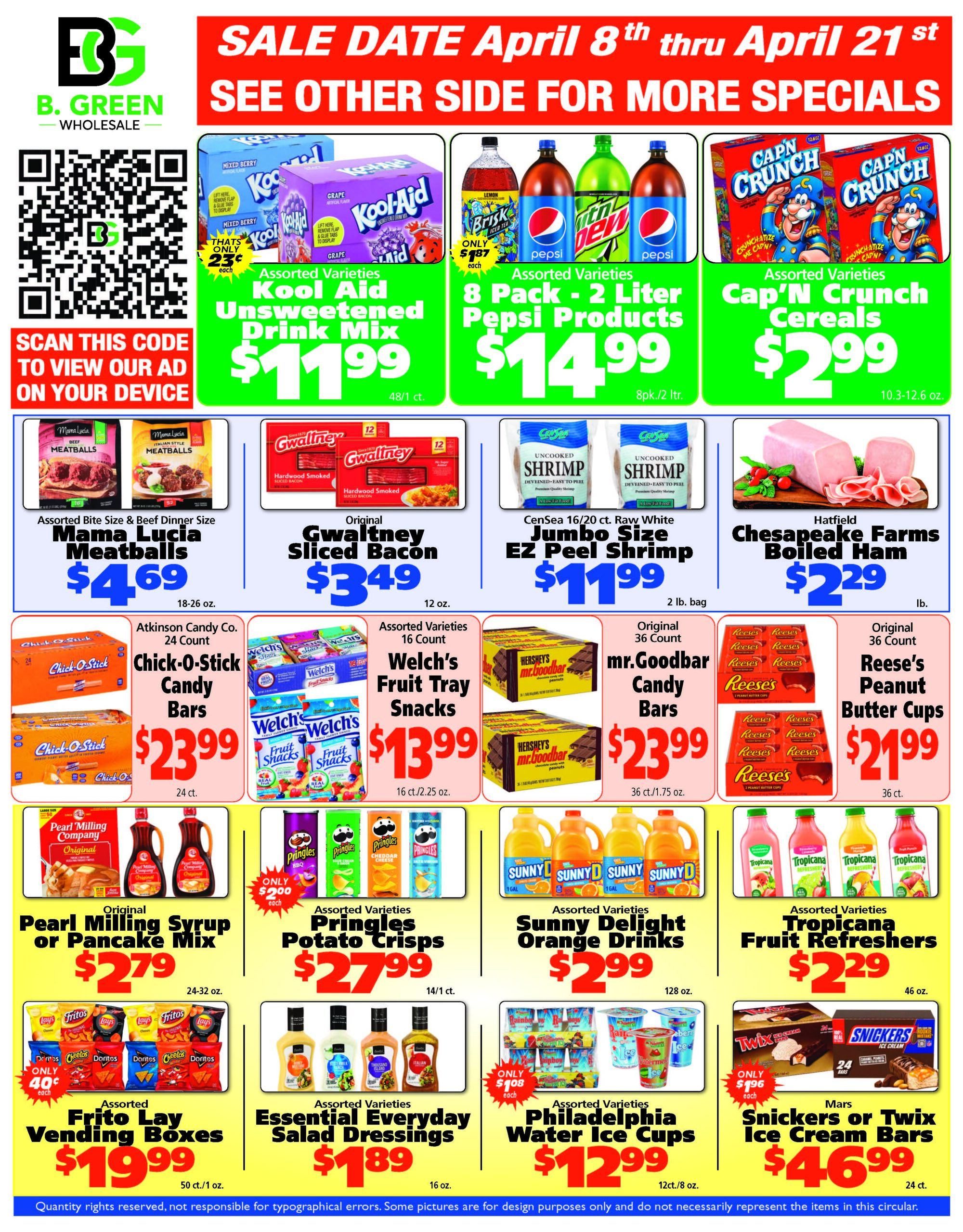 B Green Weekly Specials