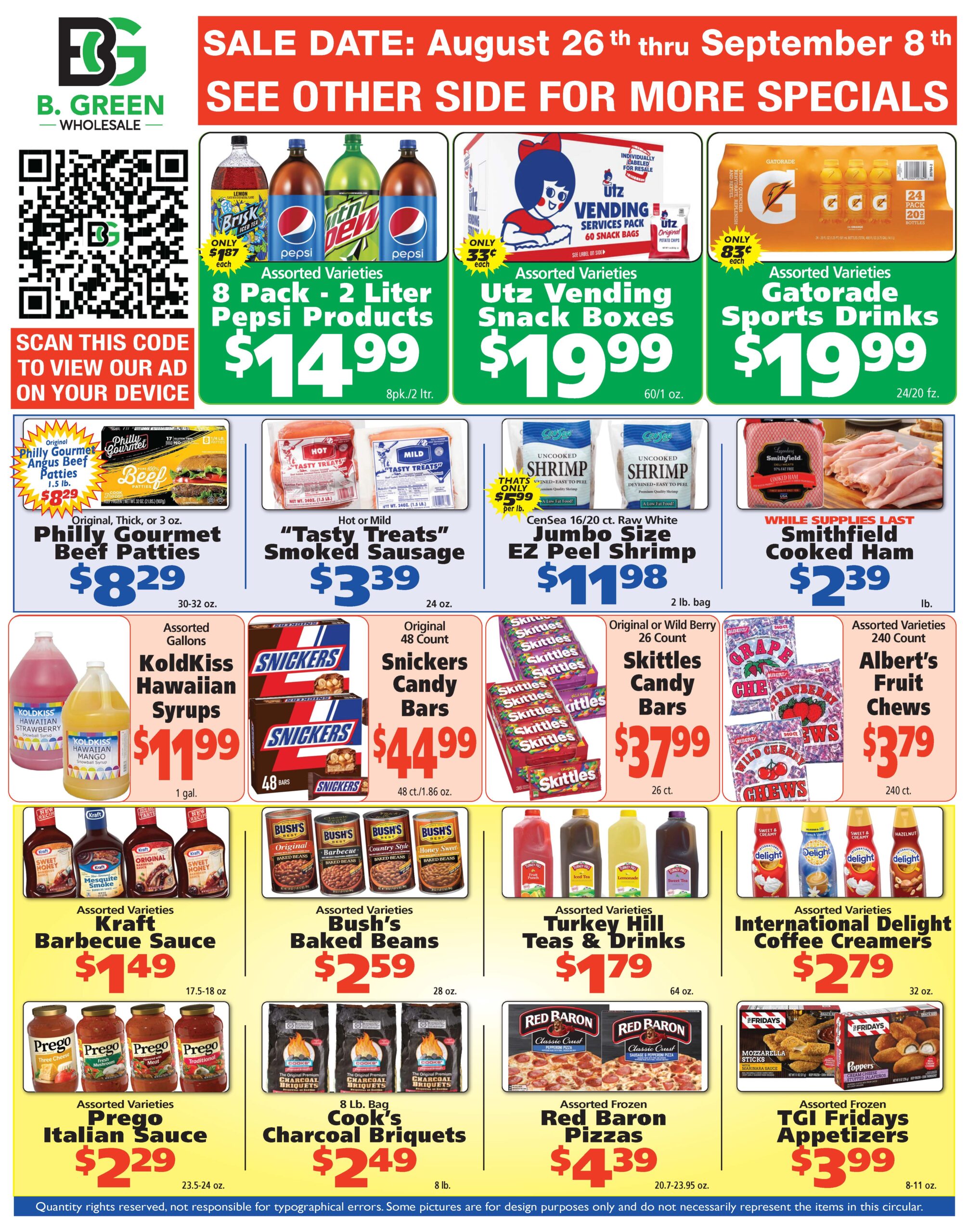 B Green Weekly Specials