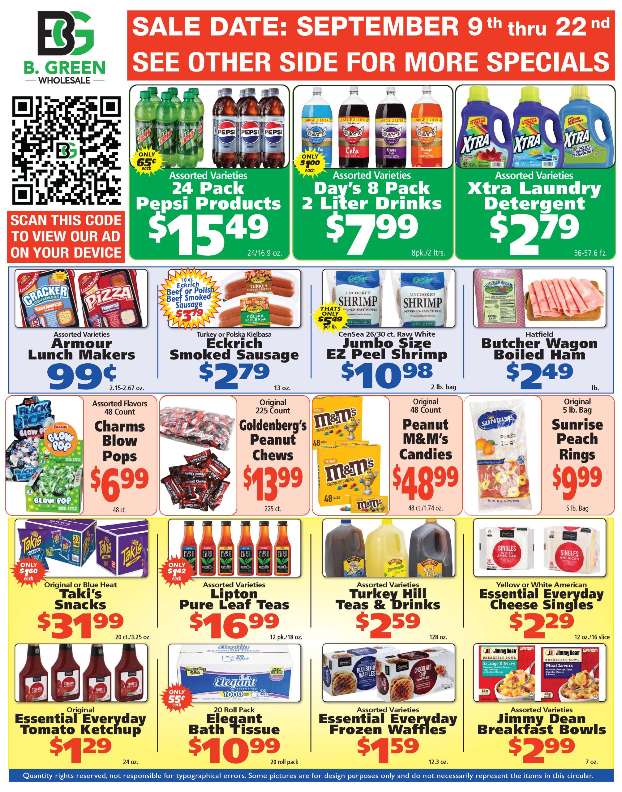 B Green Weekly Specials