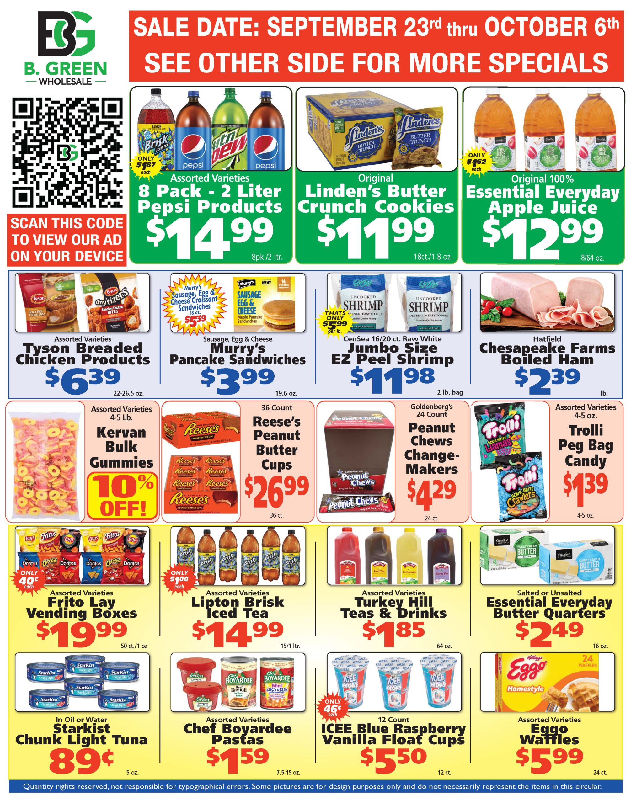 B Green Weekly Specials